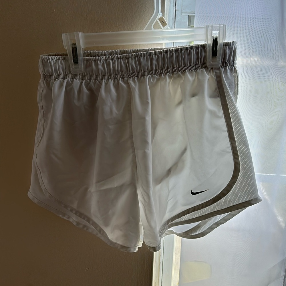 White Nike Running Shorts Small